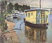 Houseboats,Balloch, George Leslie Hunter